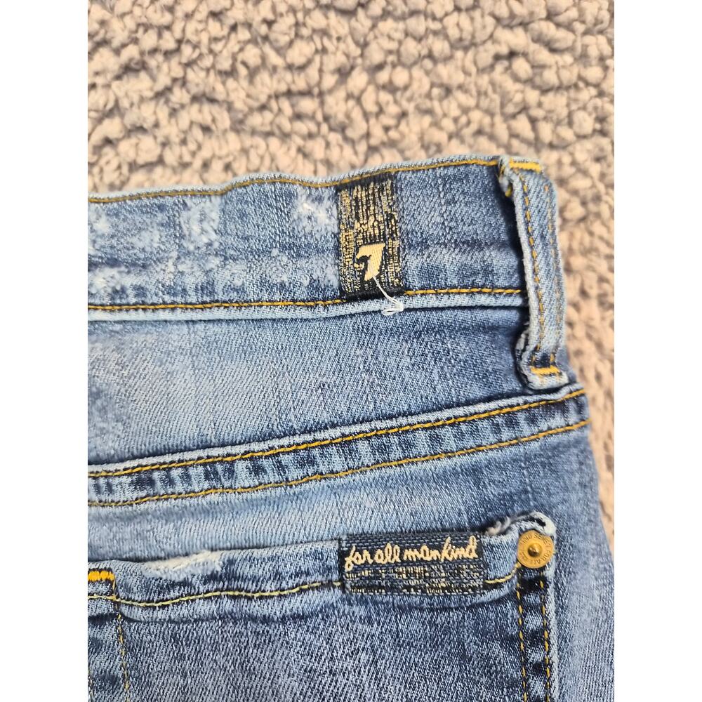 7 for all mankind Jeans Women's Size 27 blue the slim cigarette distresse (0669)